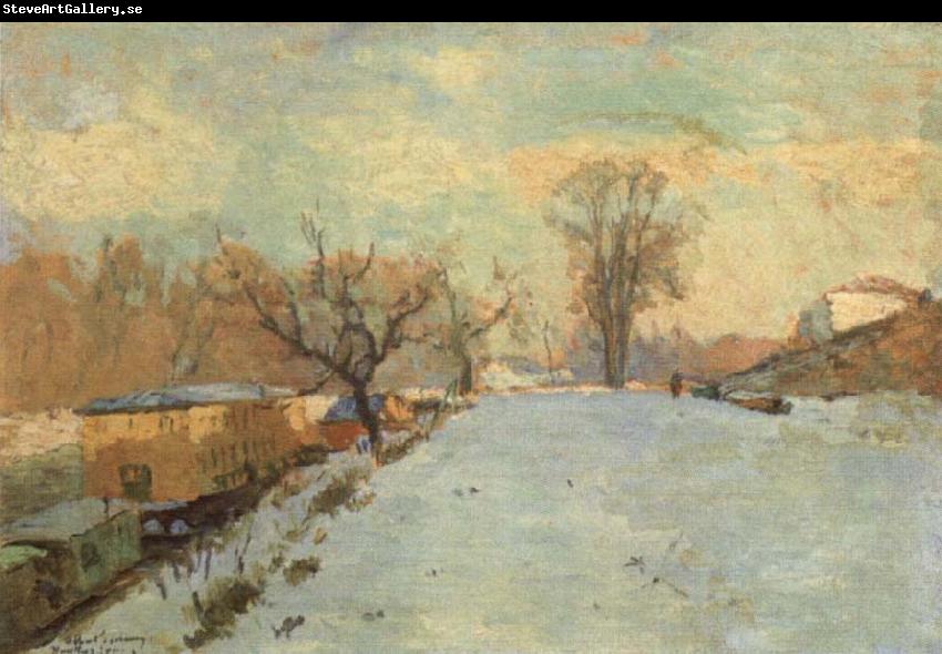 Albert Lebourg Road on the Banks of the Seine at Neuilly in Winter